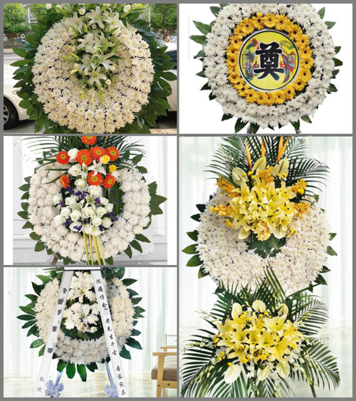 湖北黄冈市浠水县团陂镇沈坳村花圈速递